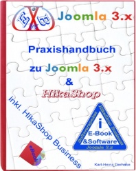 Softwarepaket und eBook zu Joomla und HikaShop Business, Updates sind 12 Monate lang kostenlos.